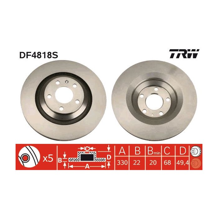 TRW Bremsscheibe DF4818S
