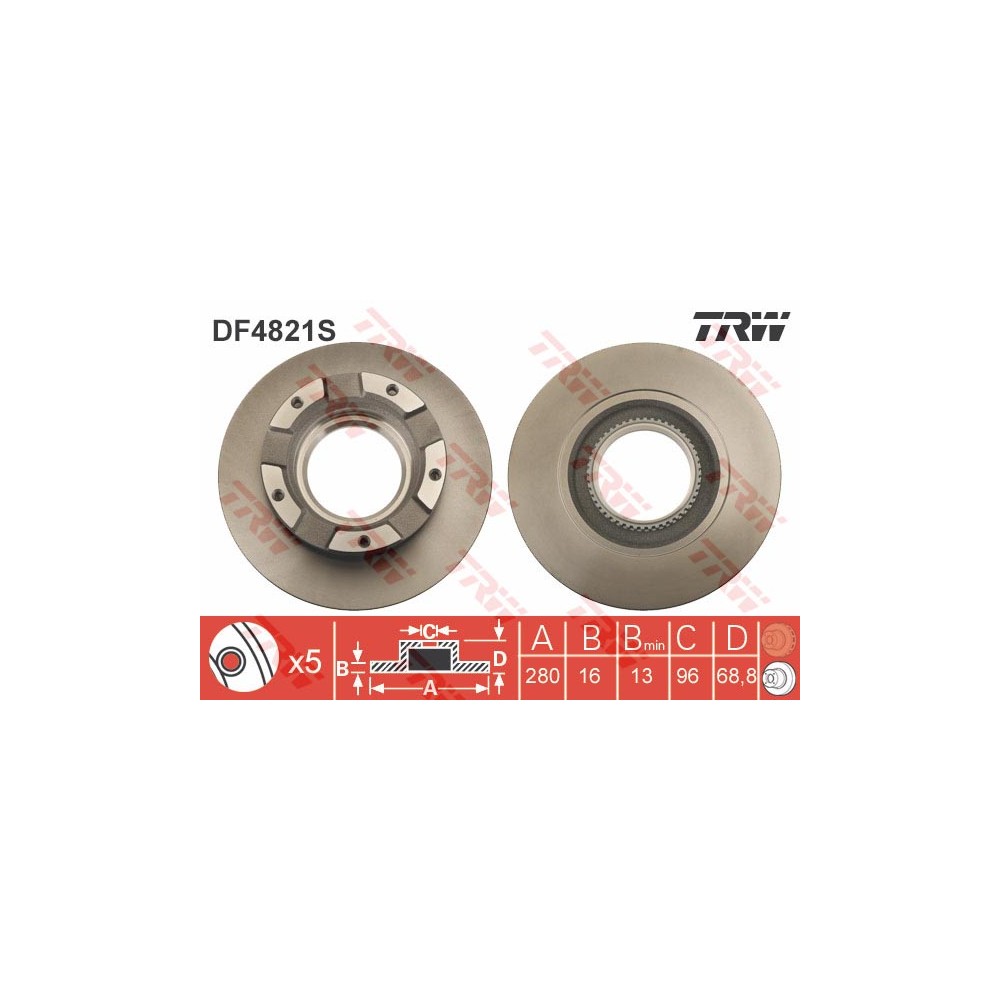 TRW Bremsscheibe DF4821S