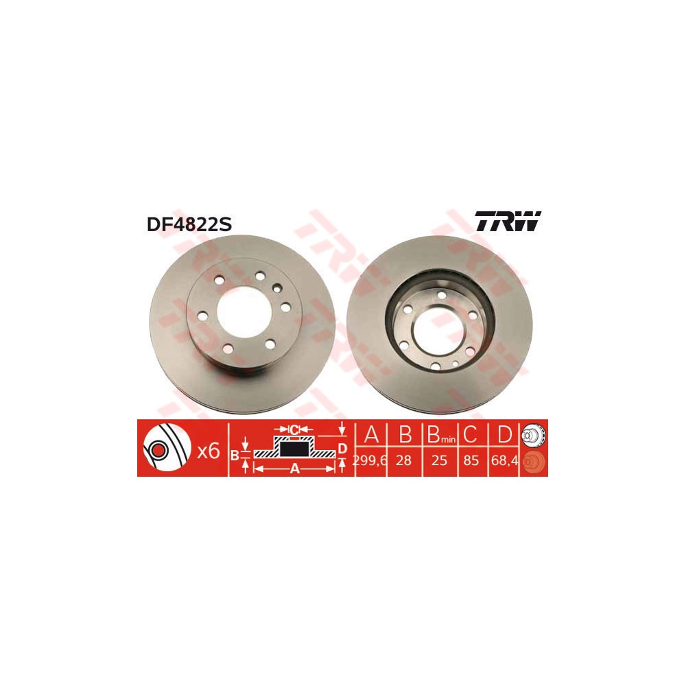 TRW Bremsscheibe DF4822S