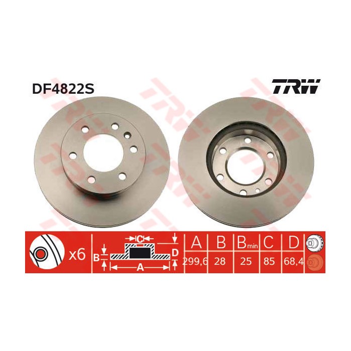 TRW Bremsscheibe DF4822S