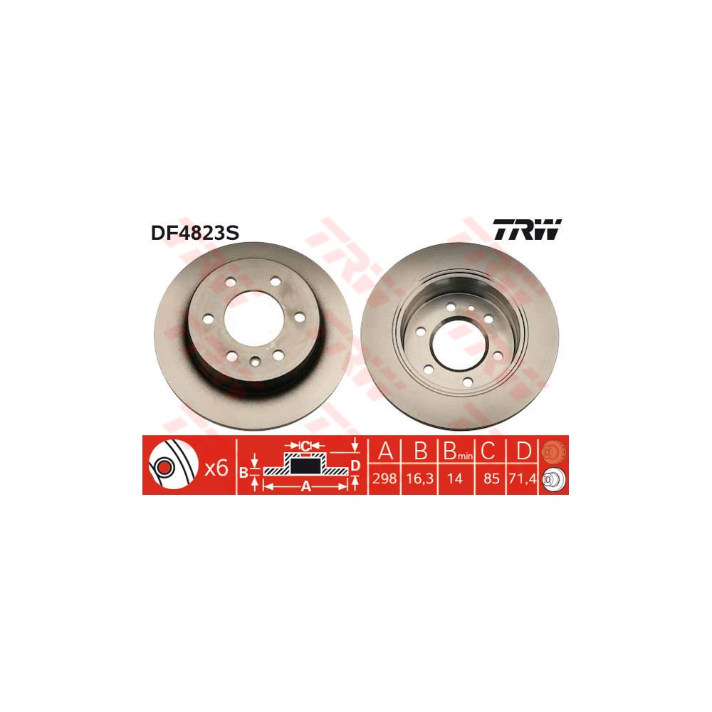TRW Bremsscheibe DF4823S