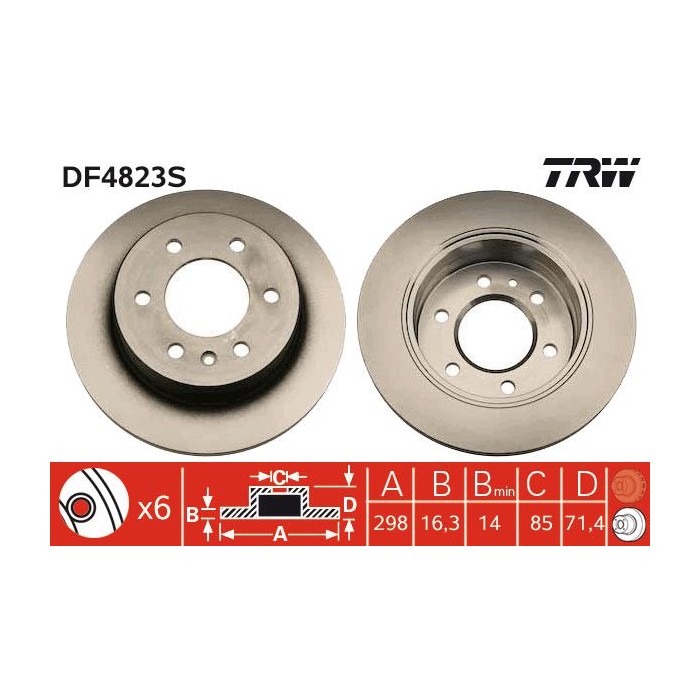 TRW Bremsscheibe DF4823S