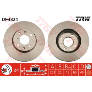 TRW Bremsscheibe DF4824