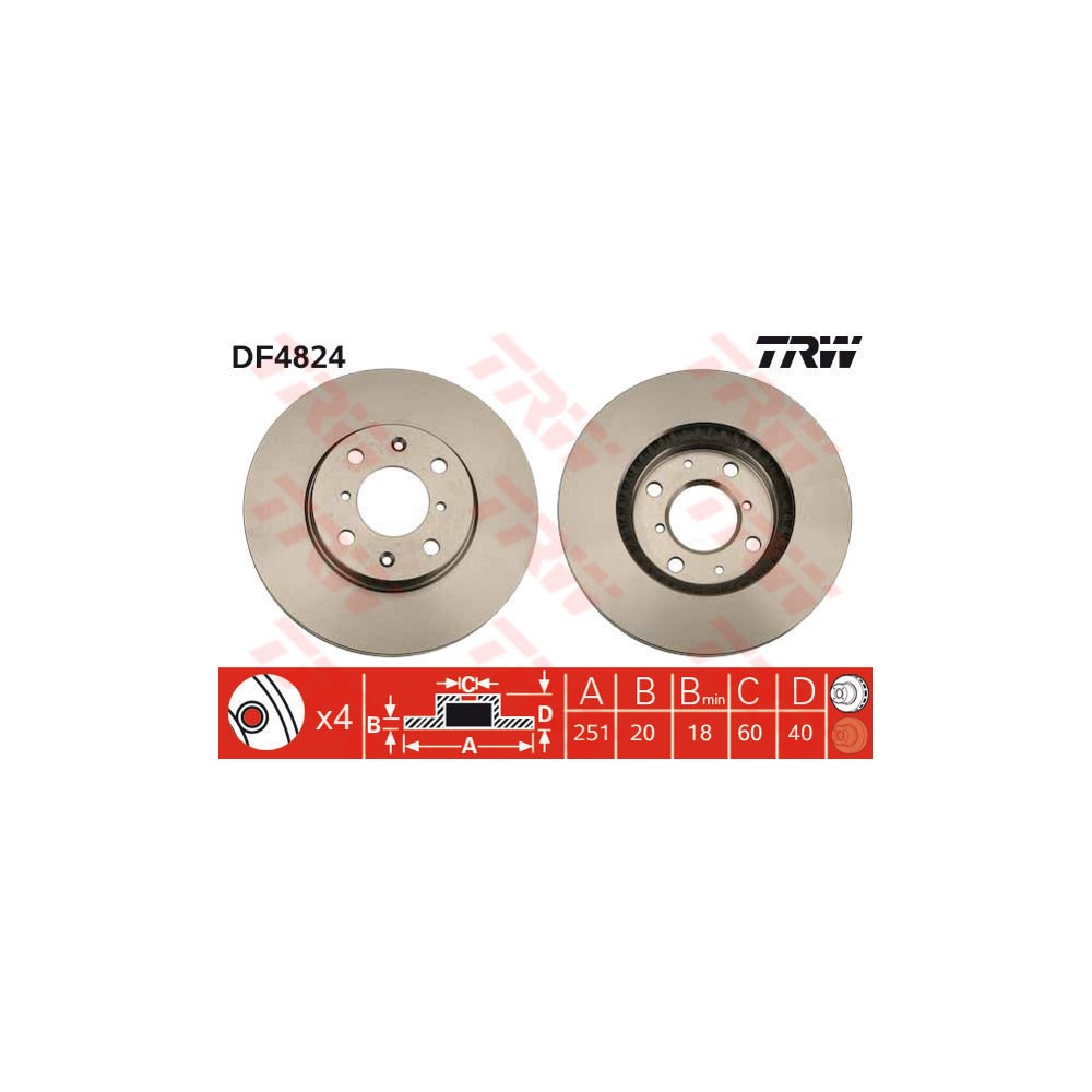 TRW Bremsscheibe DF4824
