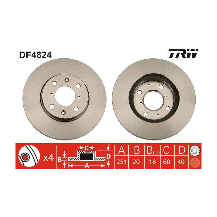TRW Bremsscheibe DF4824
