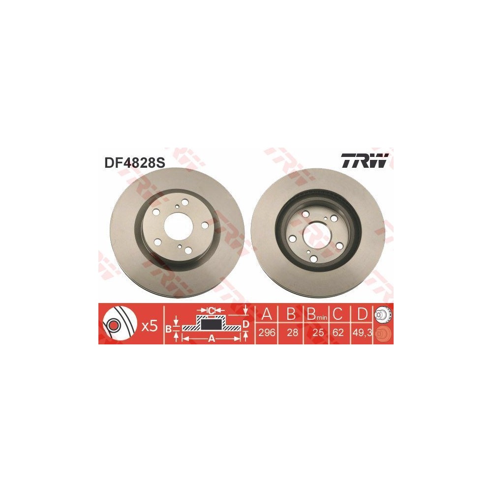 TRW Bremsscheibe DF4828S