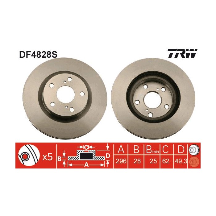 TRW Bremsscheibe DF4828S