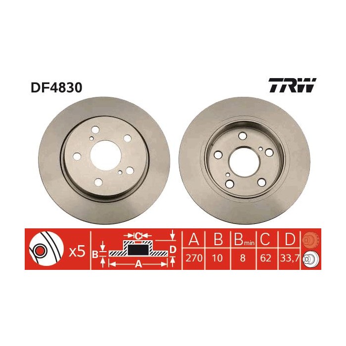 TRW Bremsscheibe DF4830