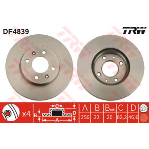 TRW Bremsscheibe DF4839