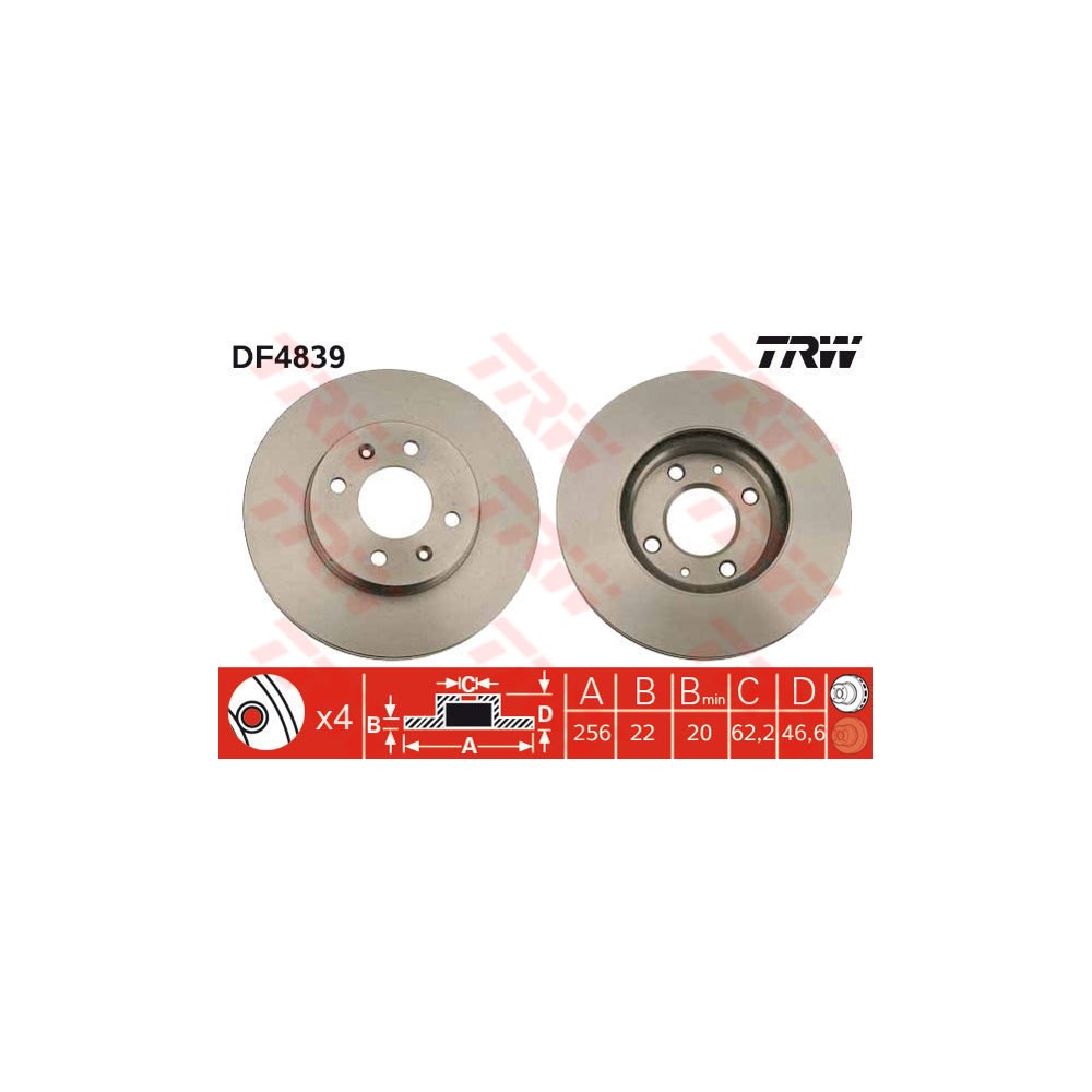 TRW Bremsscheibe DF4839