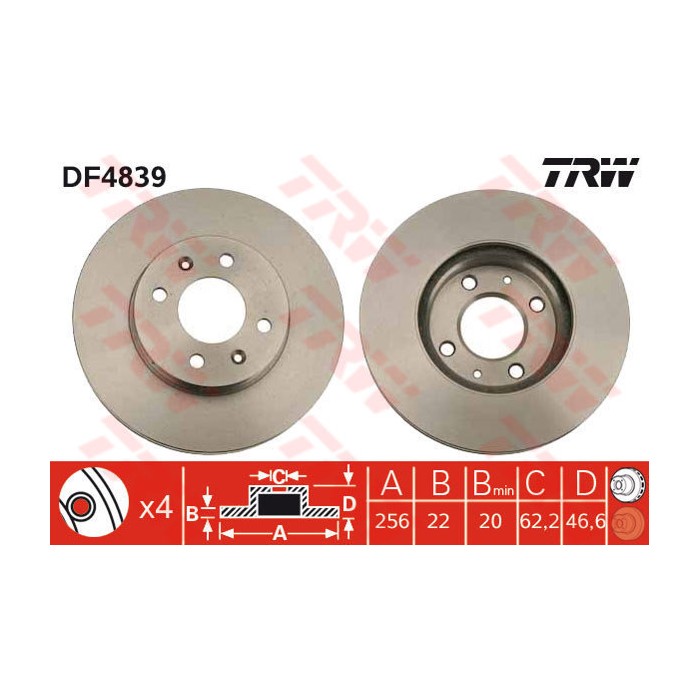TRW Bremsscheibe DF4839