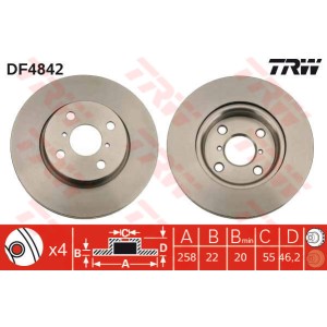 TRW Bremsscheibe DF4842