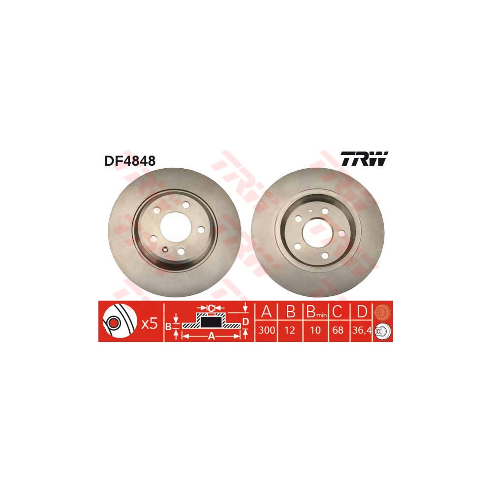 TRW Bremsscheibe DF4848