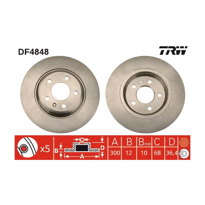 TRW Bremsscheibe DF4848