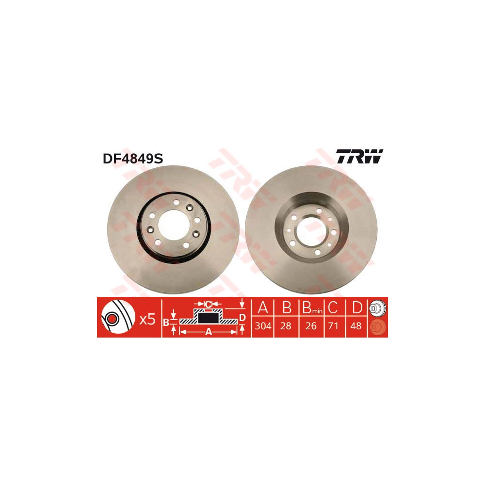 TRW Bremsscheibe DF4849S
