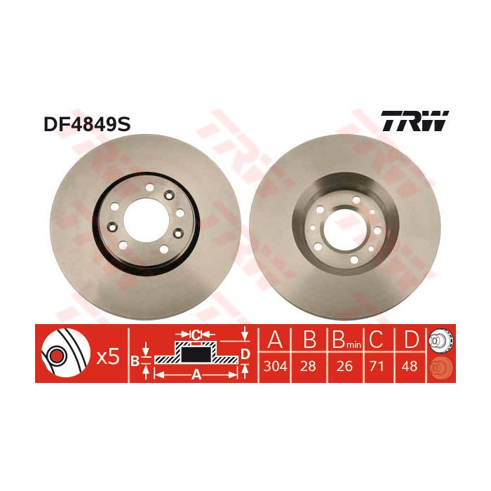 TRW Bremsscheibe DF4849S