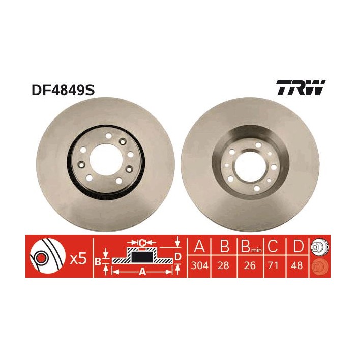 TRW Bremsscheibe DF4849S