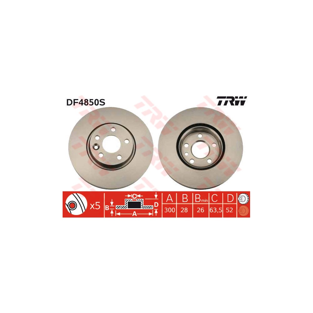 TRW Bremsscheibe DF4850S