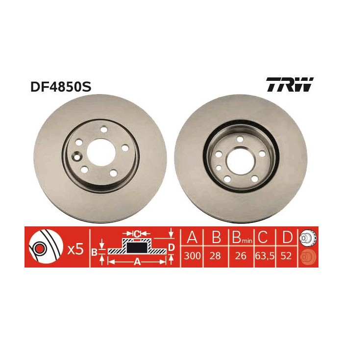 TRW Bremsscheibe DF4850S