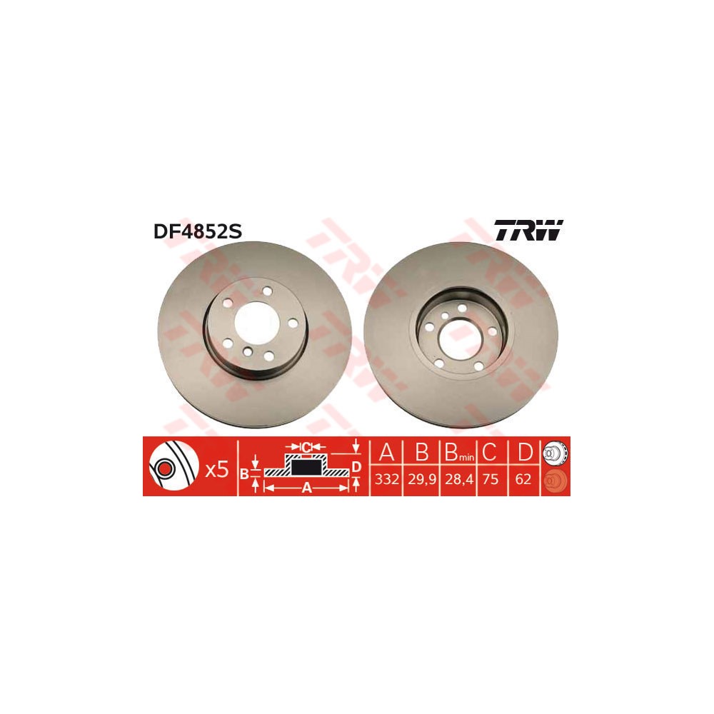 TRW Bremsscheibe DF4852S