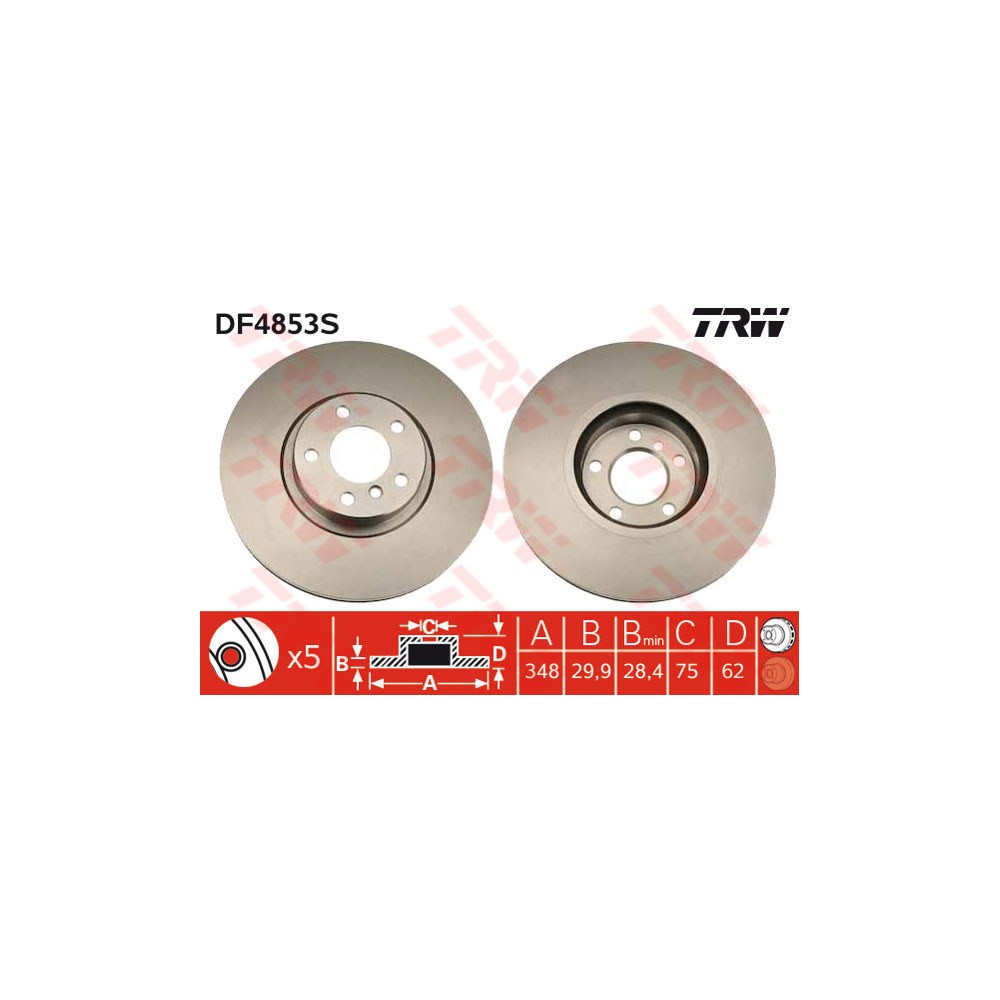 TRW Bremsscheibe DF4853S