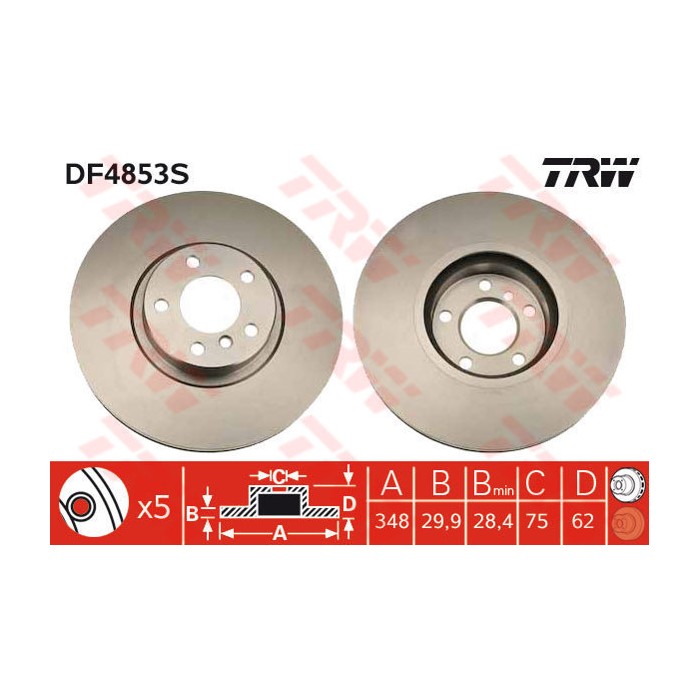 TRW Bremsscheibe DF4853S