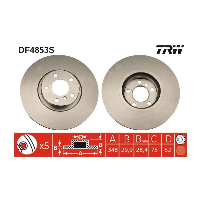TRW Bremsscheibe DF4853S