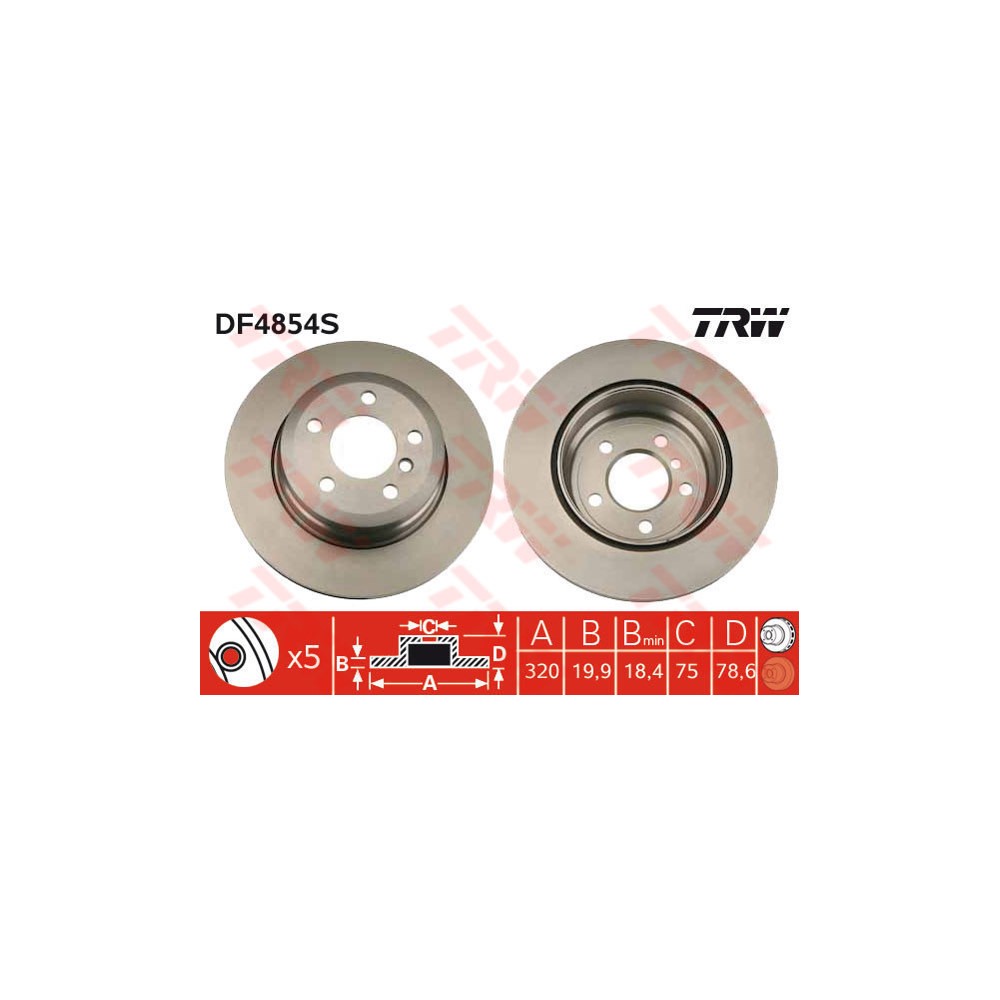 TRW Bremsscheibe DF4854S