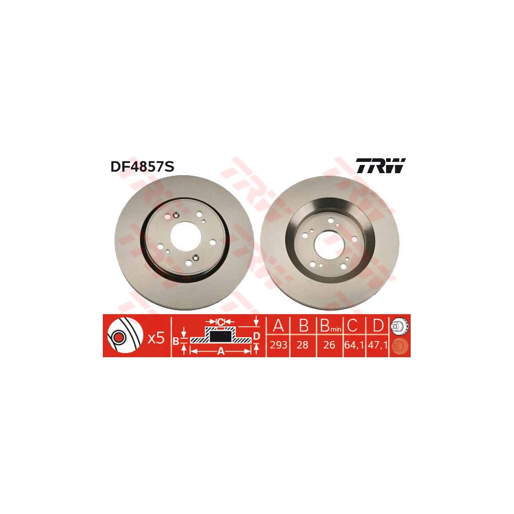 TRW Bremsscheibe DF4857S