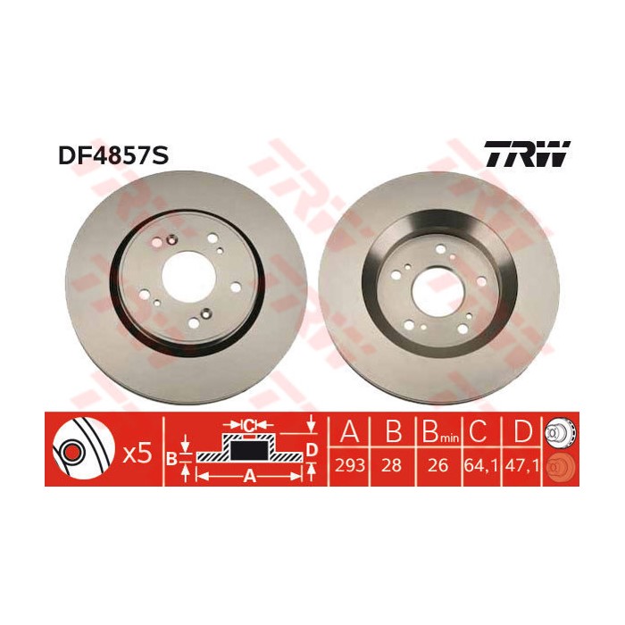 TRW Bremsscheibe DF4857S