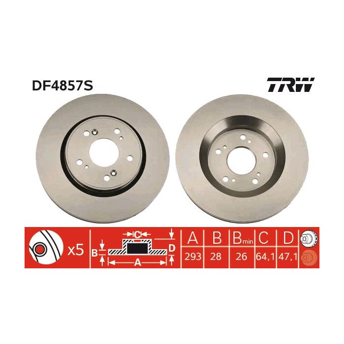 TRW Bremsscheibe DF4857S