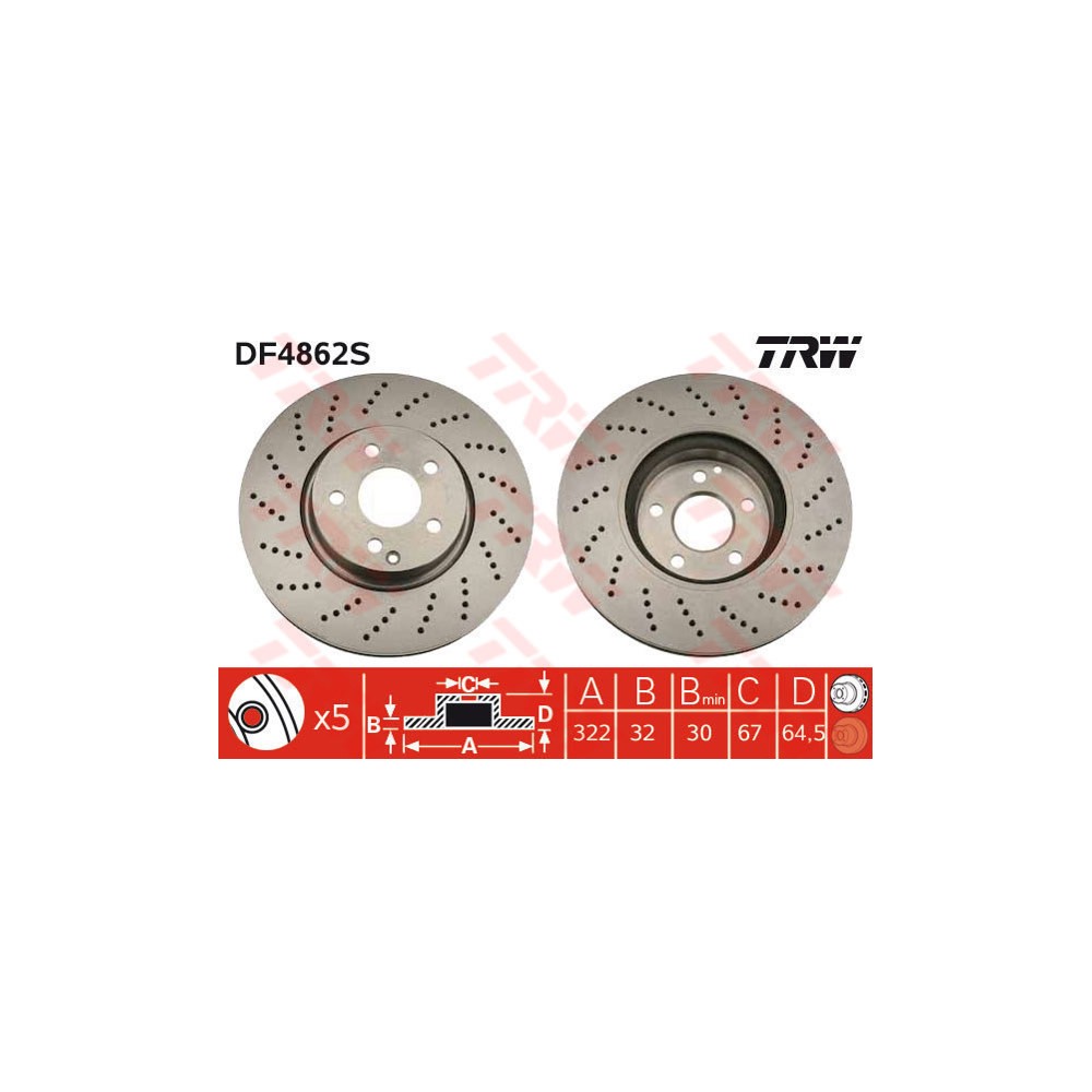 TRW Bremsscheibe DF4862S