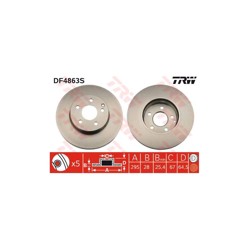 TRW Bremsscheibe DF4863S
