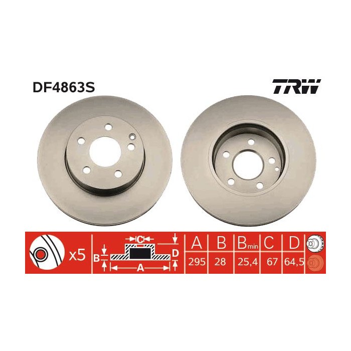 TRW Bremsscheibe DF4863S