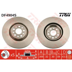 TRW Bremsscheibe DF4904S