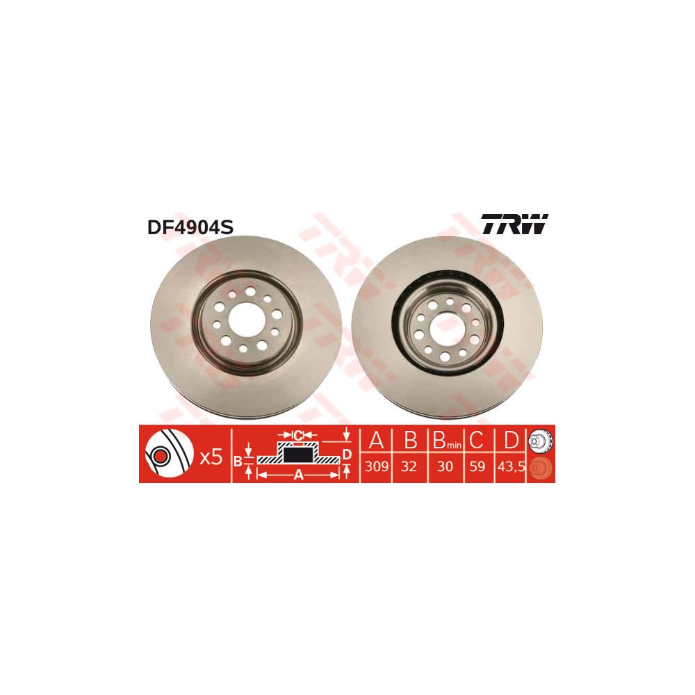 TRW Bremsscheibe DF4904S