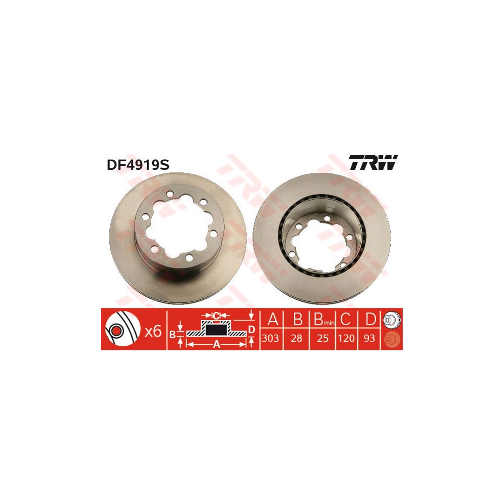 TRW Bremsscheibe DF4919S