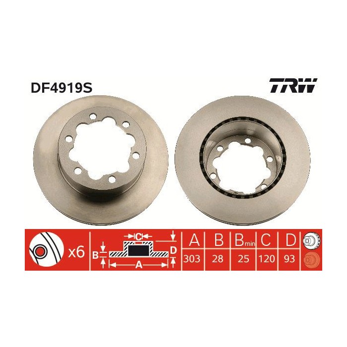 TRW Bremsscheibe DF4919S