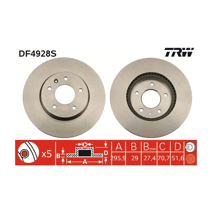 TRW Bremsscheibe DF4928S
