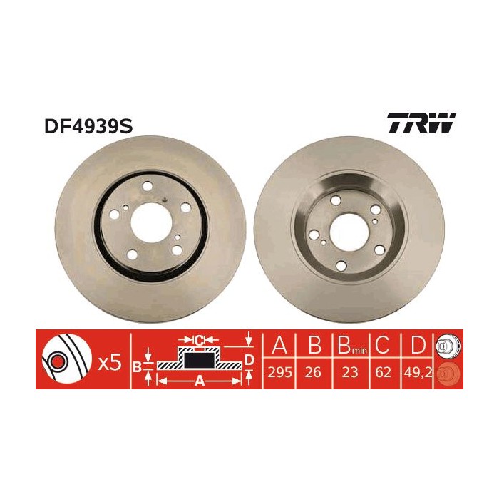 TRW Bremsscheibe DF4939S