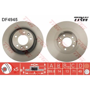 TRW Bremsscheibe DF4945