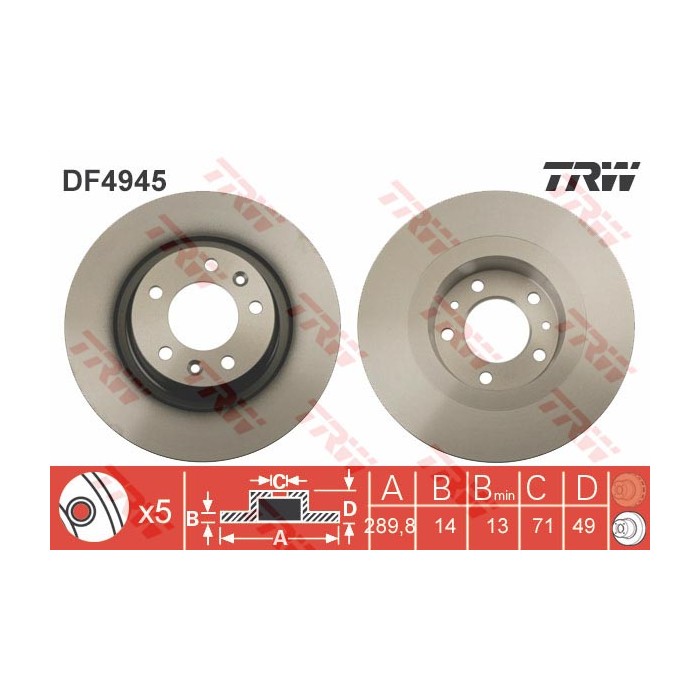 TRW Bremsscheibe DF4945