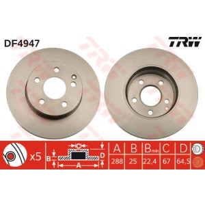 TRW Bremsscheibe DF4947