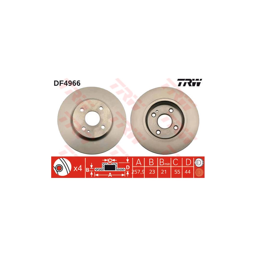 TRW Bremsscheibe DF4966