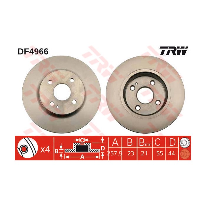 TRW Bremsscheibe DF4966