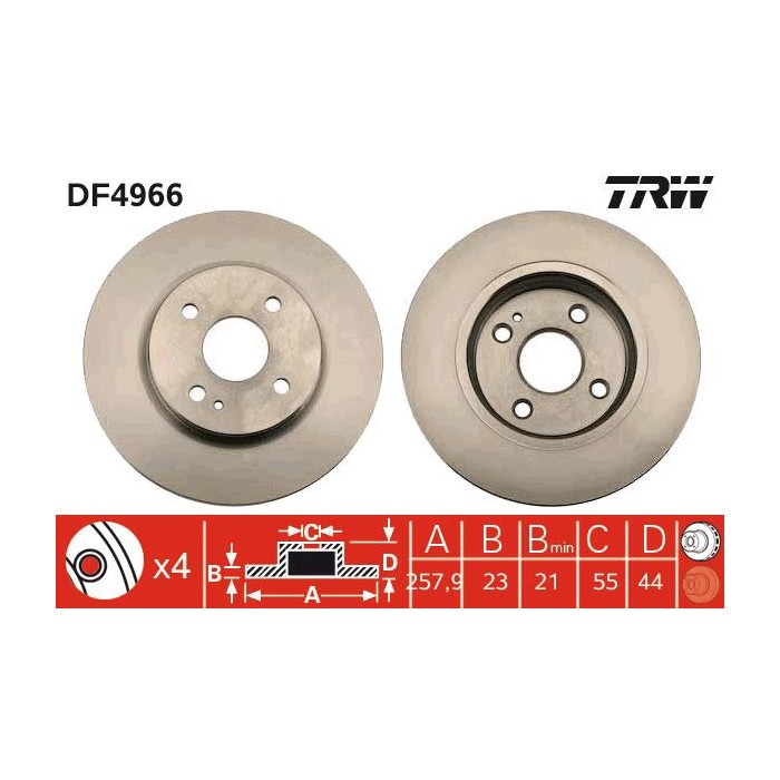 TRW Bremsscheibe DF4966
