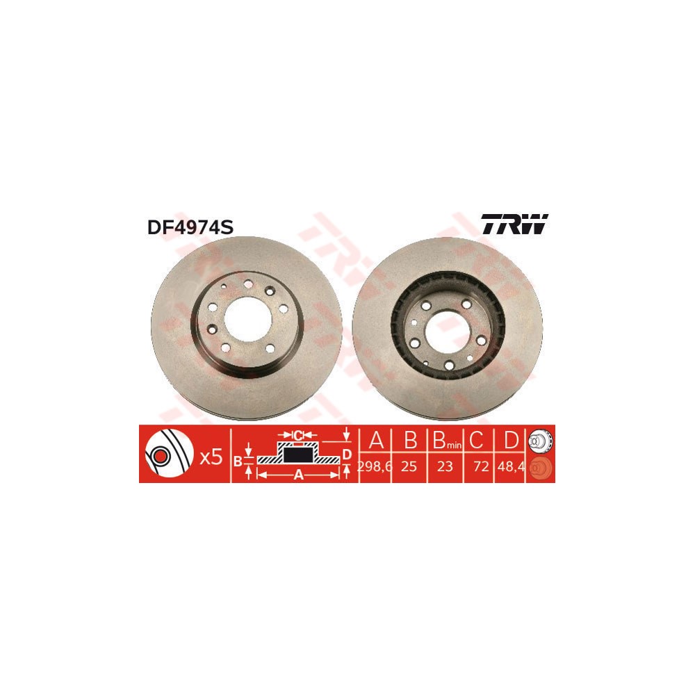 TRW Bremsscheibe DF4974S
