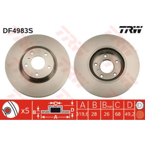 TRW Bremsscheibe DF4983S