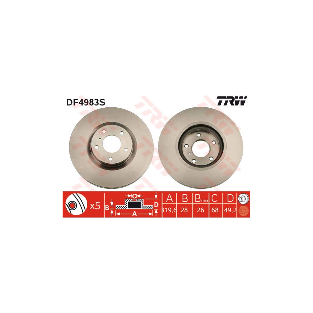 TRW Bremsscheibe DF4983S