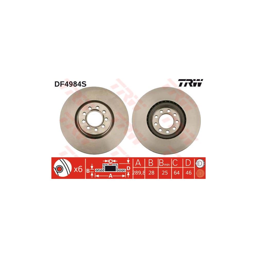 TRW Bremsscheibe DF4984S